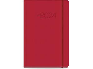 Ημερολόγιο ημερήσιο The Writing Fields All Times 320 12x17cm 2024 ημιεύκαμπτo εξώφυλλο από ματ δερματίνη κόκκινο